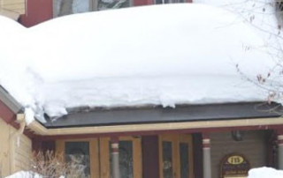melt snow and ice on the roof edge, add snow guard system, no falling snow and ice