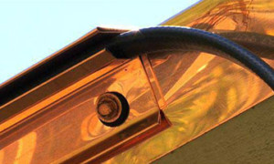 HotEdge Rail, a copper snow melt system, keeps icicles off roof edge, HotEdge Rail Roof Ice Melt System