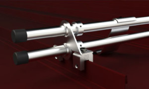 s 5 dualguard is a two 1" pipe snow rail system for snow retention on standing seam metal roofs